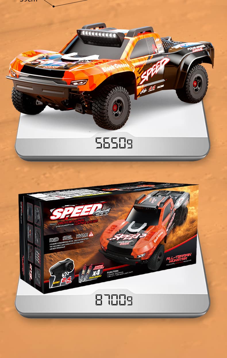 JJRC C8822 / 1/7 Scale 4WD RC Truck High Speed Baja Off Road Car