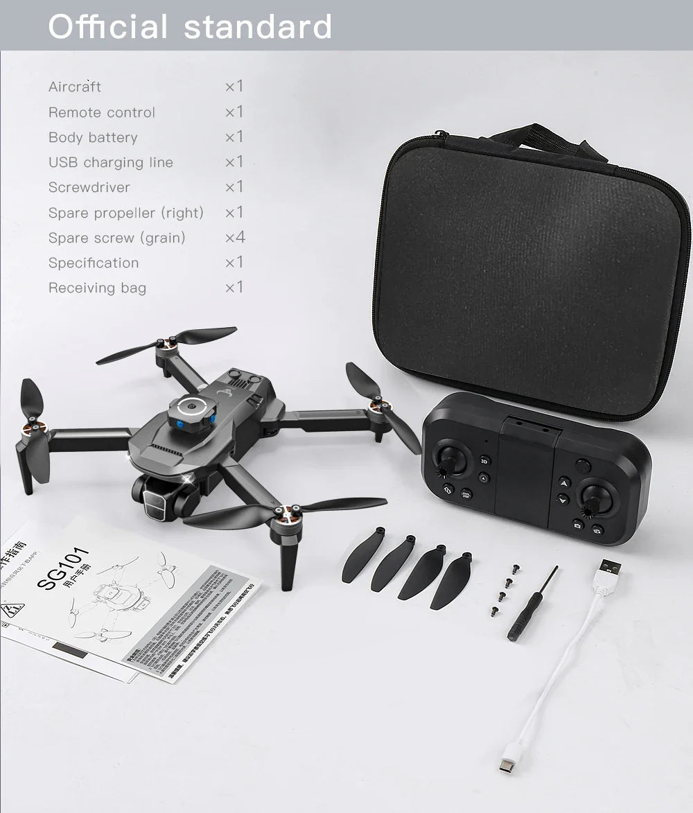 ZLL SG101 MAX MINI Drone 360° Obstacle Avoidance Brushless Foldable Brushless Motor Real-Time Pictures Quadcopter RC Drones