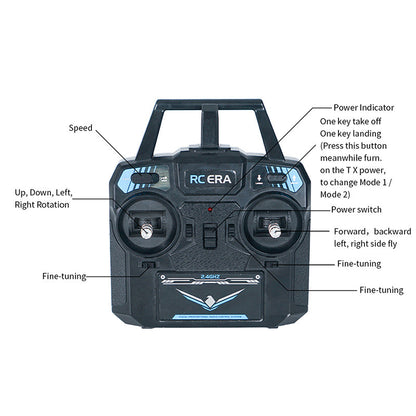 RC Helicopter ERA C127 2.4G 4CH 6-Axis Gyro Altitude Hold Optical Flow Localization Flybarless RTF Sentry Helicopter 720P Drone