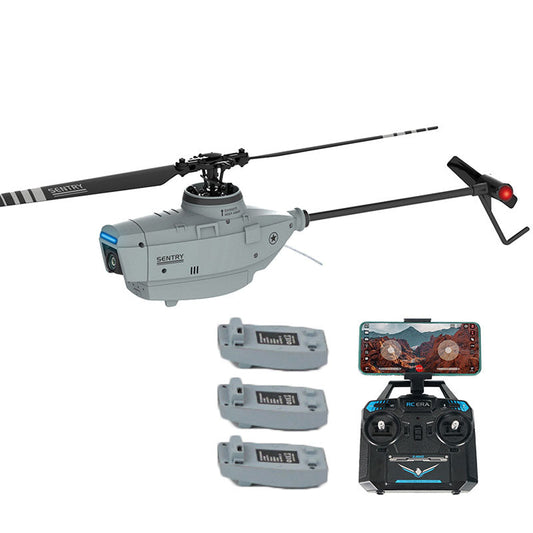 RC ERA C127 RC Helicopter 2.4G 4CH 6-Axis Gyro Altitude Hold Optical Flow Localization Flybarless RTF Sentry Helicopter 720P Drone