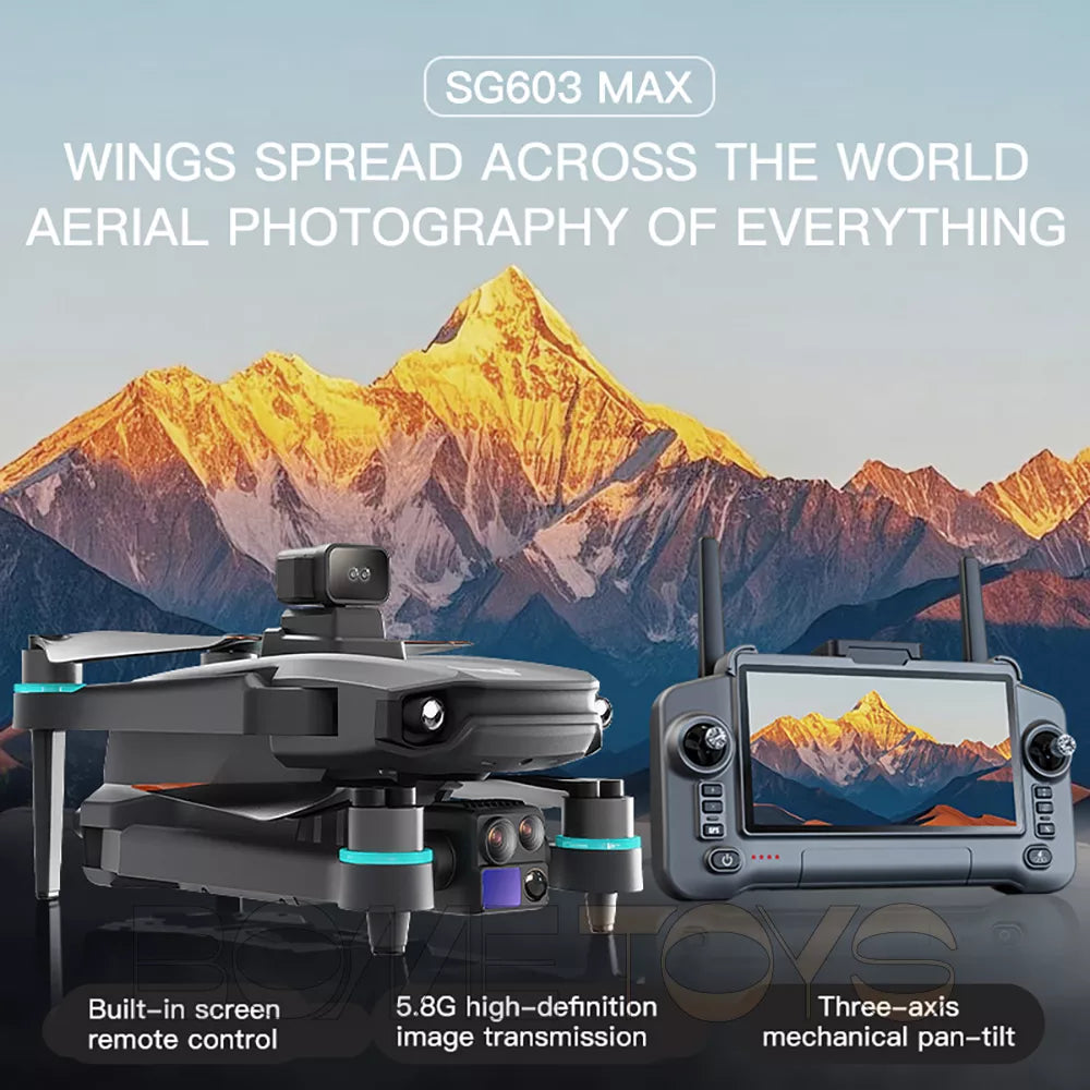 ZLL SG603 MAX 4K Drone 3-Axis Gimbal Intelligent Obstacle Avoidance GPS 5G Quadcopter with 5.5 inch screen remote control