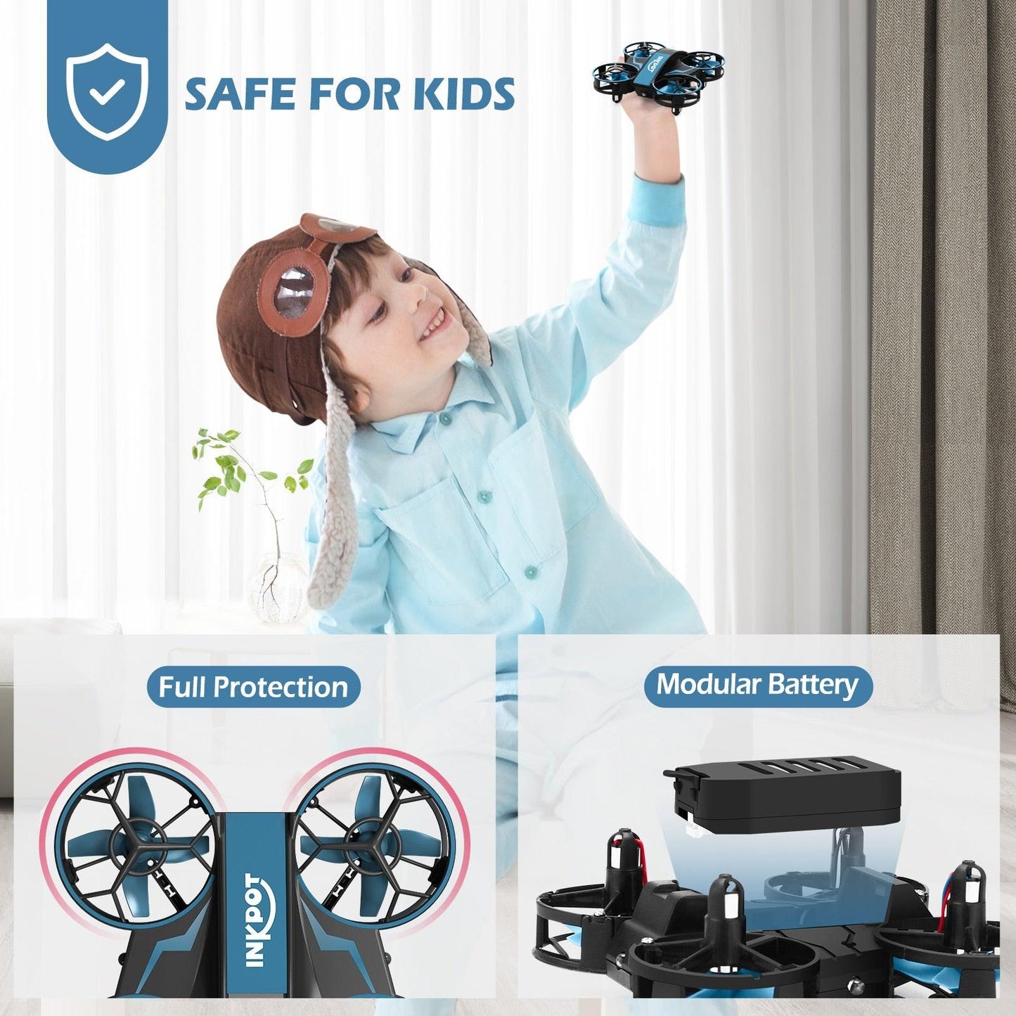 JJRC I06 RC Drone - Mini Drone for Kids Toy with 3 Level Mode for Beginners, Indoor Quadcopter Toys for Boys Girls Chirstmas Gift
