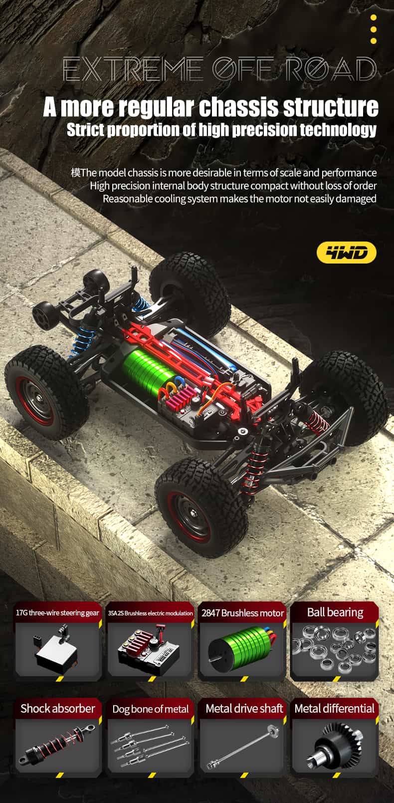 JJRC Q130 / 1/14 Scale 4WD RC Road Car