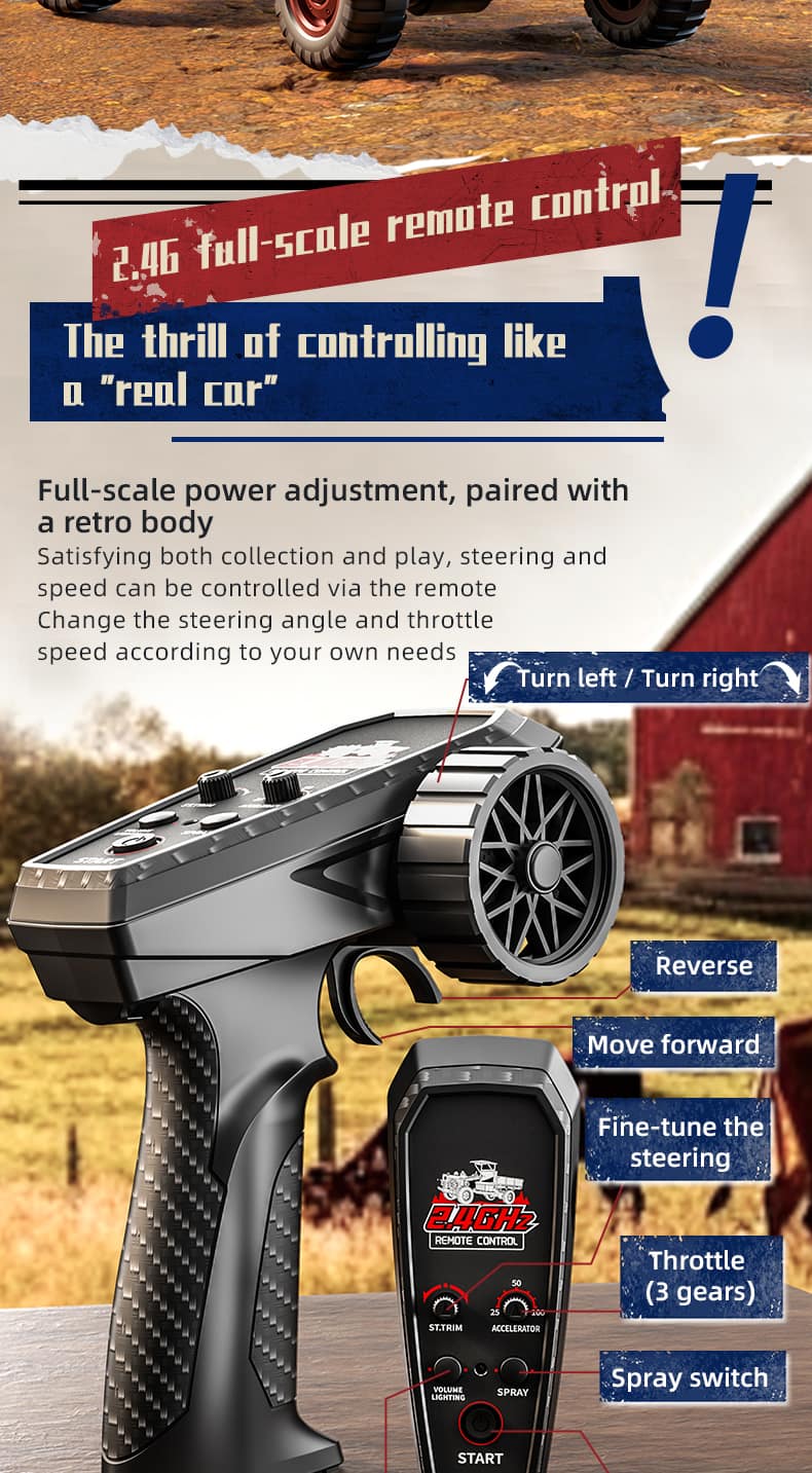 JJRC C8836 / 1/14Scale  4WD RC Car Full Scale Spray Model