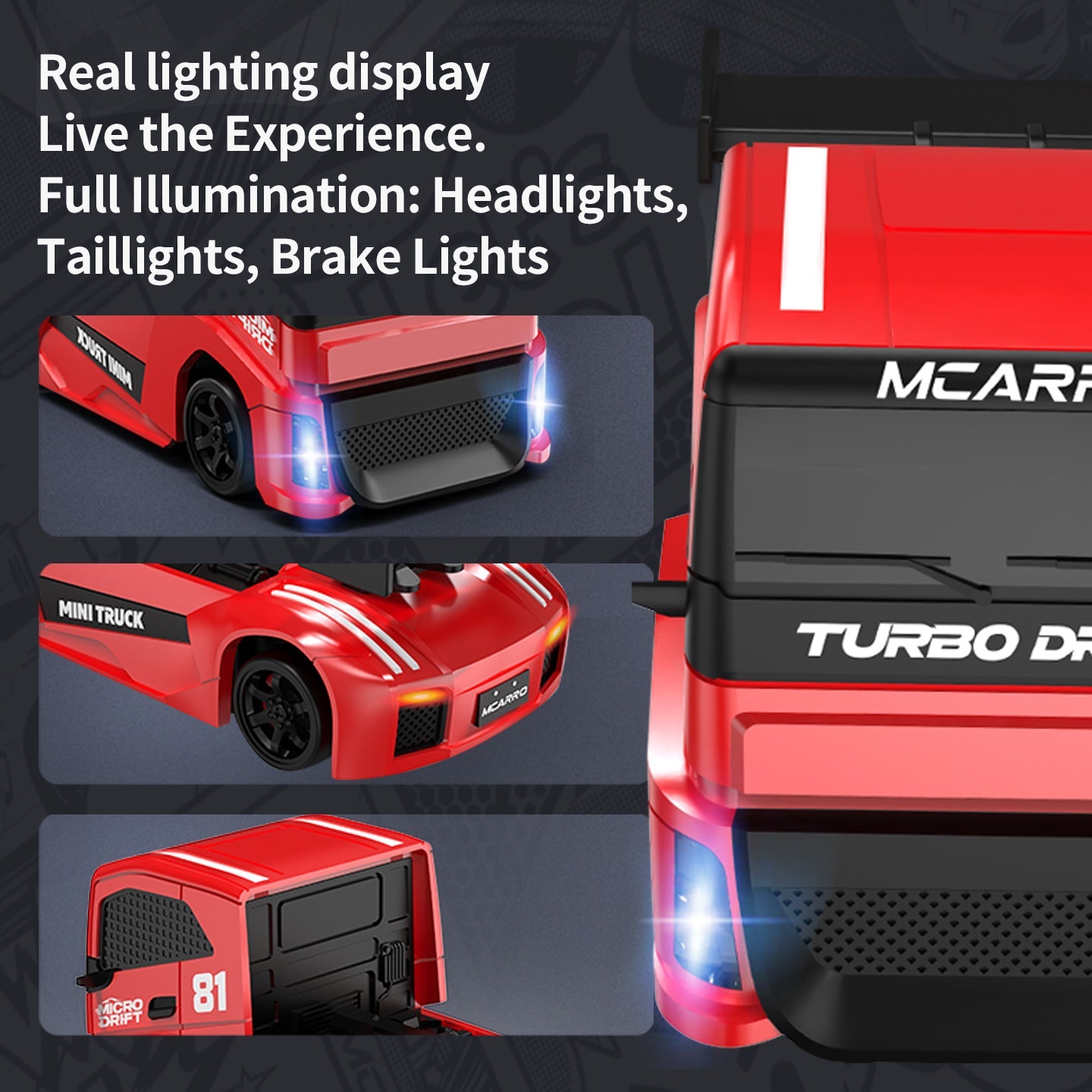MCARRO MC081 1:87 Mini 4WD Truck RC Car Drift Car  Remote Control Version