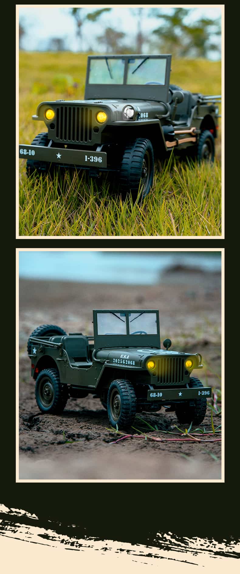 JJRC C8815 / 1/10 Scale 4WD RC Fun Car Willys Model