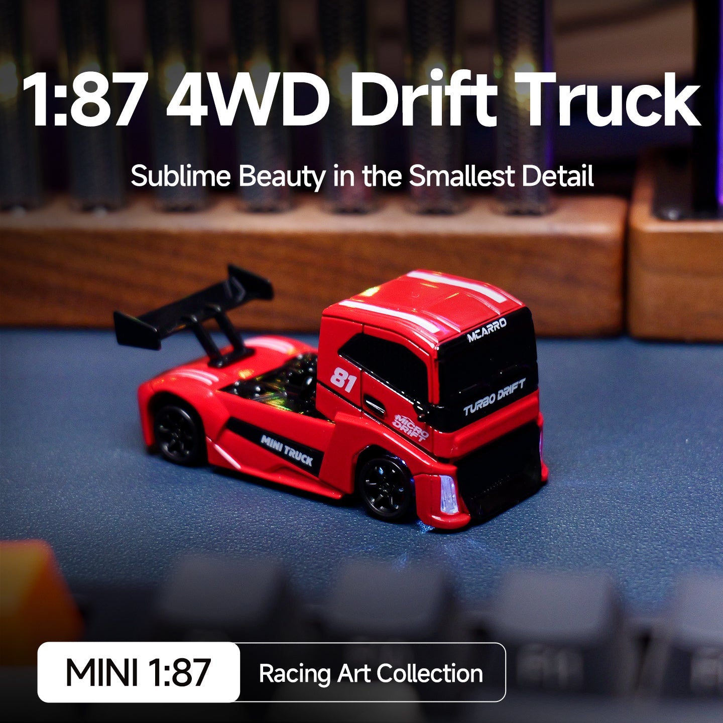 MCARRO MC081 1:87 Mini 4WD Truck RC Car Drift Car  Remote Control Version