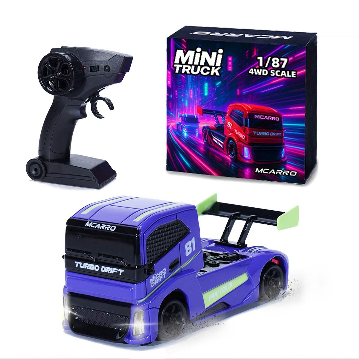 MCARRO MC081 1:87 Mini 4WD Truck RC Car Drift Car  Remote Control Version