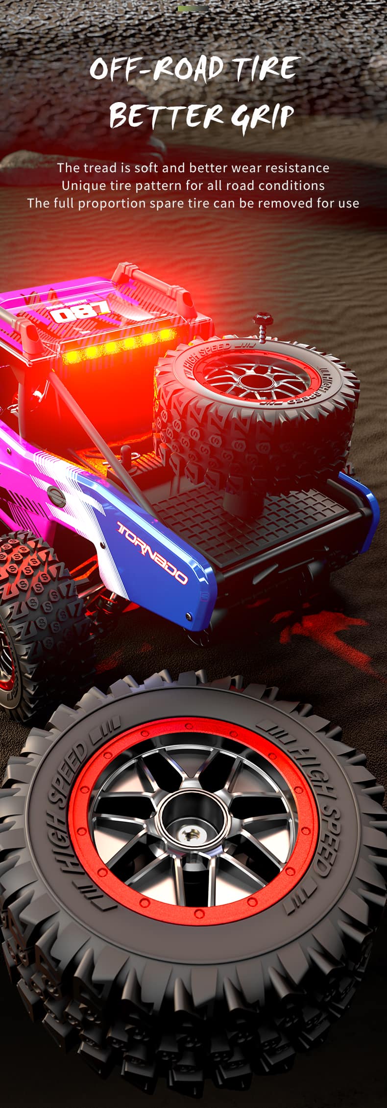 JJRC C8805 / 1/14 Scale 4WD RC Road Car High-Speed Off-Road Truck