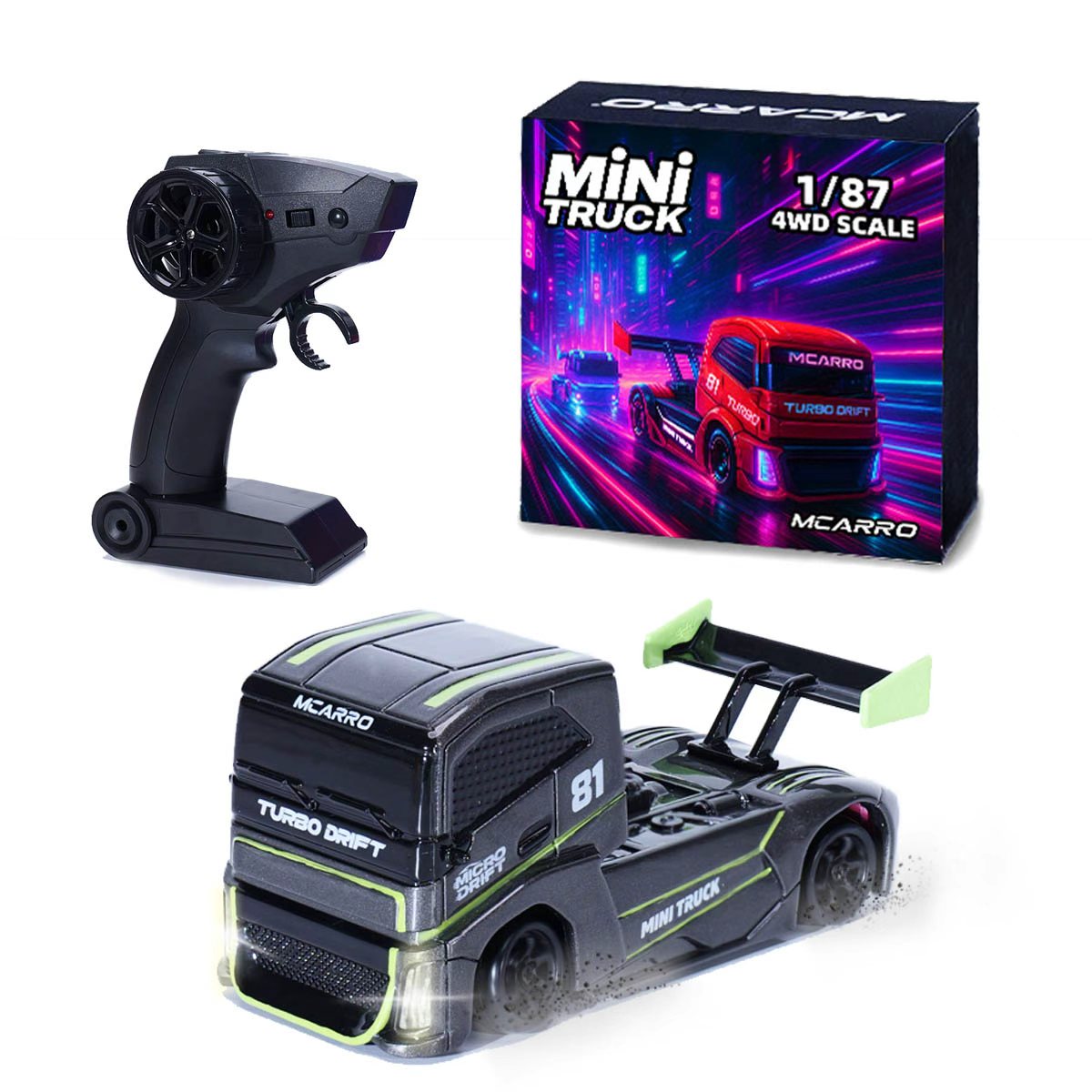 MCARRO MC081 1:87 Mini 4WD Truck RC Car Drift Car  Remote Control Version