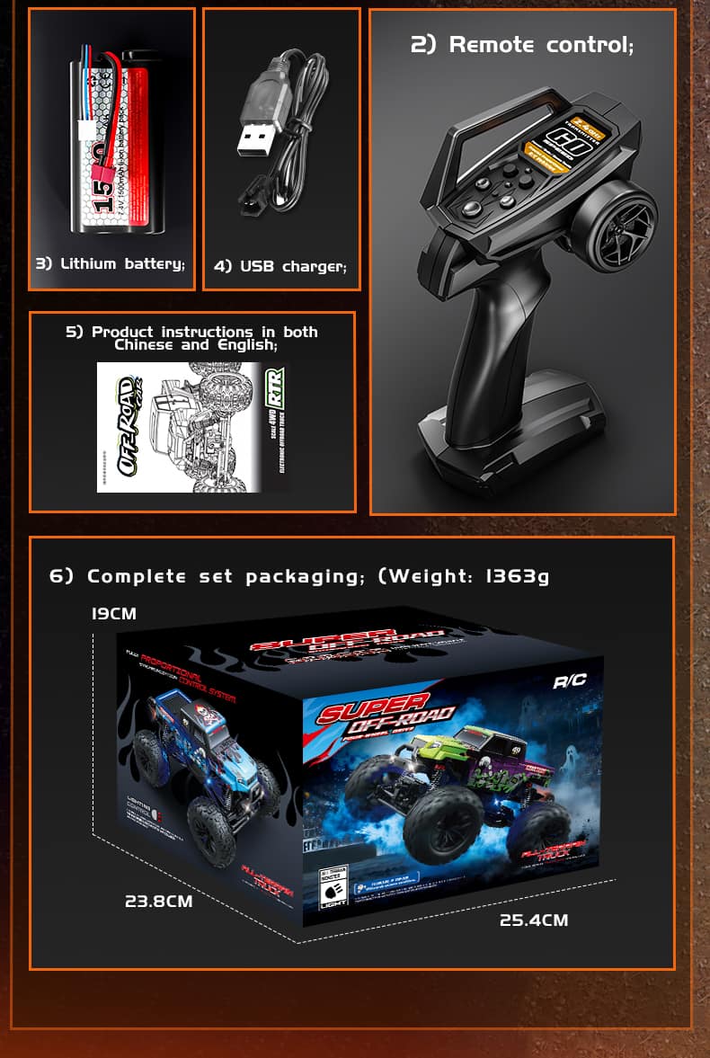 JJRC C8830 / 1/18Scale 4WD RC Truck Multi-Terrain Off-Road Car