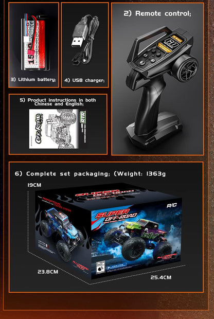 JJRC C8830 / 1/18Scale 4WD RC Truck Multi-Terrain Off-Road Car
