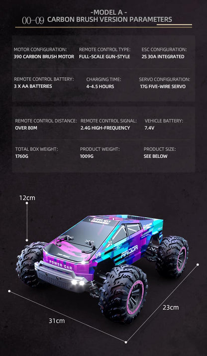 JJRC C8821 / 1/16 Scale 4WD RC Off-Road Truck High Speed Metal Drive
