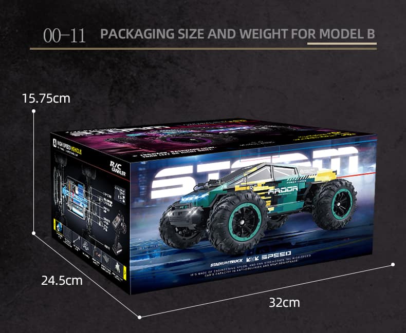 JJRC C8821 / 1/16 Scale 4WD RC Off-Road Truck High Speed Metal Drive