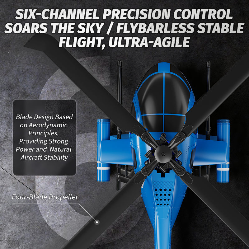 JJRC U9902 6CH RC Helicopter  with Altitude Hold Optical Flow Positioning One-Key Inverted Flight Brushless Direct Drive