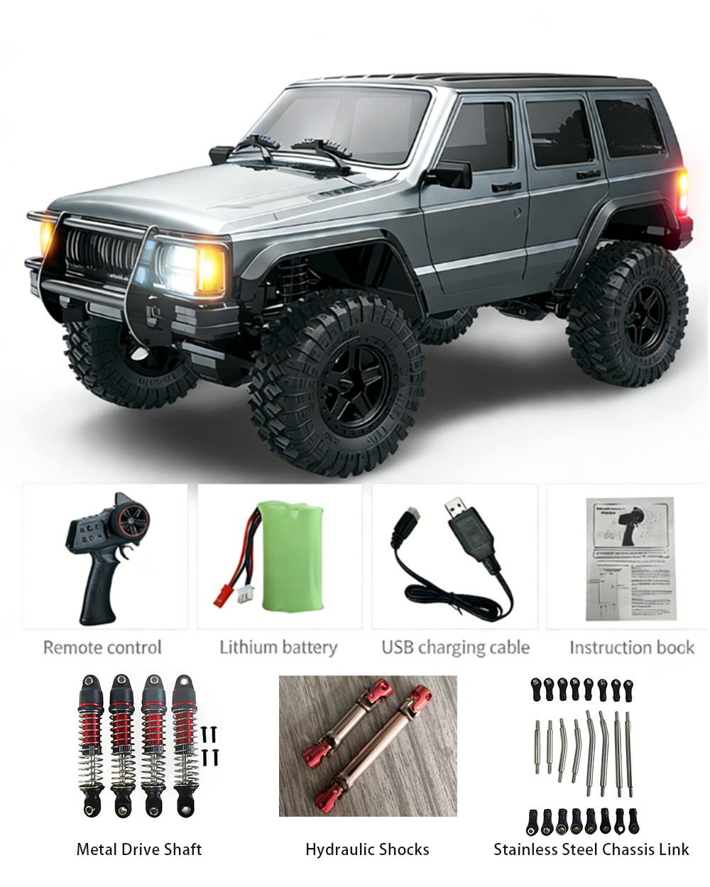 JJRC / C8809 / 1/18 Scale 4WD RC Crawler Off-Road Climbing Truck