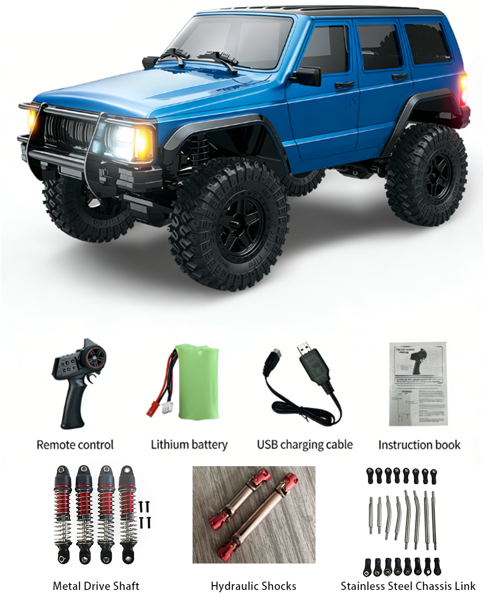 JJRC / C8809 / 1/18 Scale 4WD RC Crawler Off-Road Climbing Truck