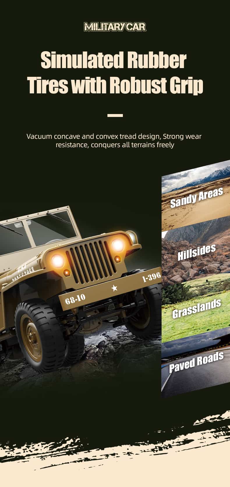 JJRC C8815 / 1/10 Scale 4WD RC Fun Car Willys Model