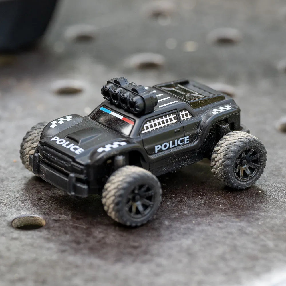 Turbo Racing 1:76 C82 2.4GHz RC Off-Road Truck Car RTR Fully Proportional Steering Police Car - Makerfire