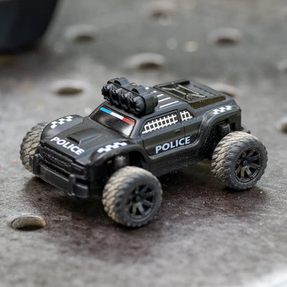 Turbo Racing 1:76 C82 2.4GHz RC Off-Road Truck Car RTR Fully Proportional Steering Police Car - Makerfire