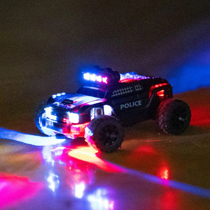 Turbo Racing 1:76 C82 2.4GHz RC Off-Road Truck Car RTR Fully Proportional Steering Police Car - Makerfire