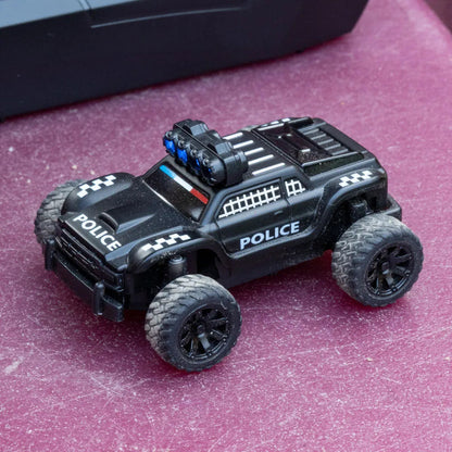 Turbo Racing 1:76 C82 2.4GHz RC Off-Road Truck Car RTR Fully Proportional Steering Police Car - Makerfire