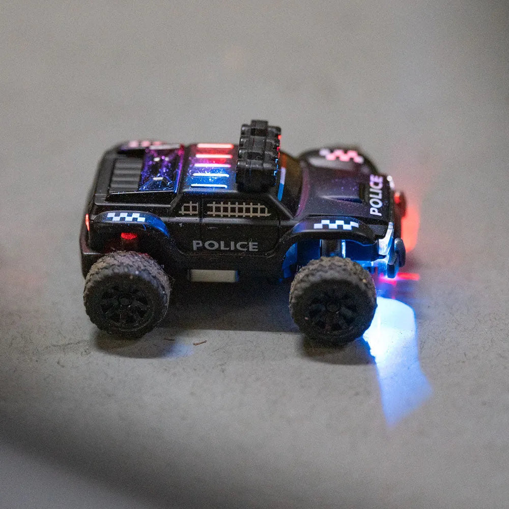 Turbo Racing 1:76 C82 2.4GHz RC Off-Road Truck Car RTR Fully Proportional Steering Police Car - Makerfire