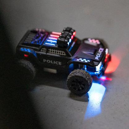 Turbo Racing 1:76 C82 2.4GHz RC Off-Road Truck Car RTR Fully Proportional Steering Police Car - Makerfire