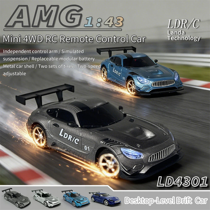 LDRC LD4301 1:43 Mini 4WD Full Proportion RC Drifting Car RTR with Gyro 2.4G Remote Control