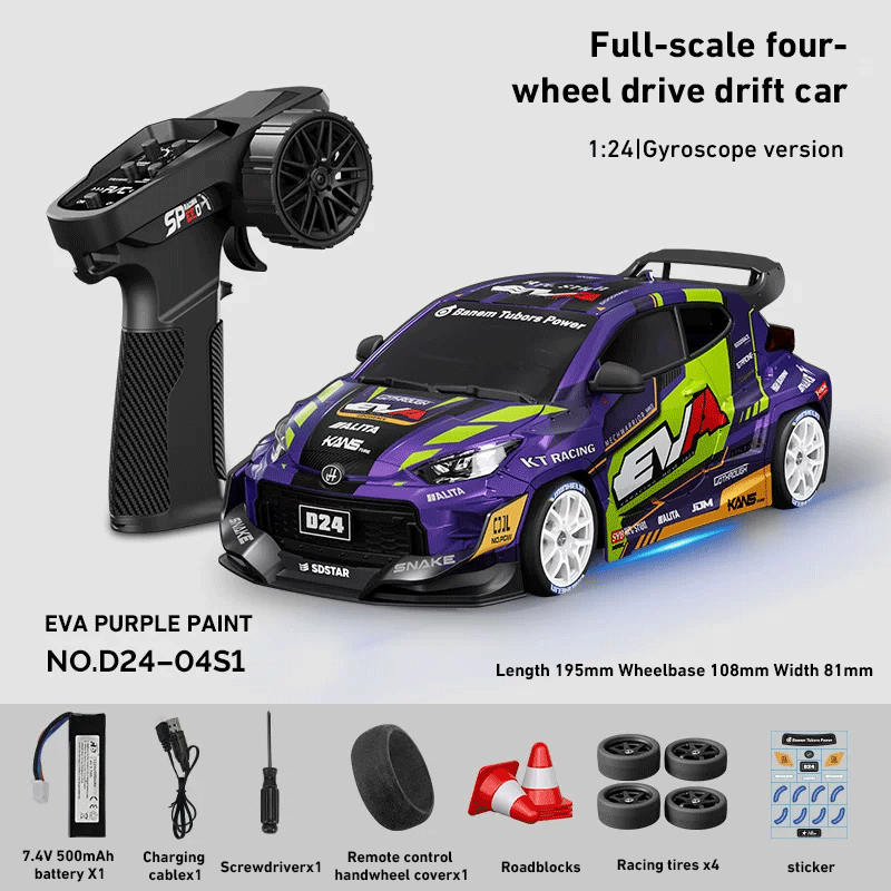 Hstar D24 1:24 Mini 4WD Full Proportional RC Drift Car RTR 25KM/H