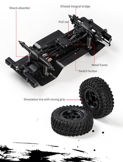 JJRC / C8809 / 1/18 Scale 4WD RC Crawler Off-Road Climbing Truck