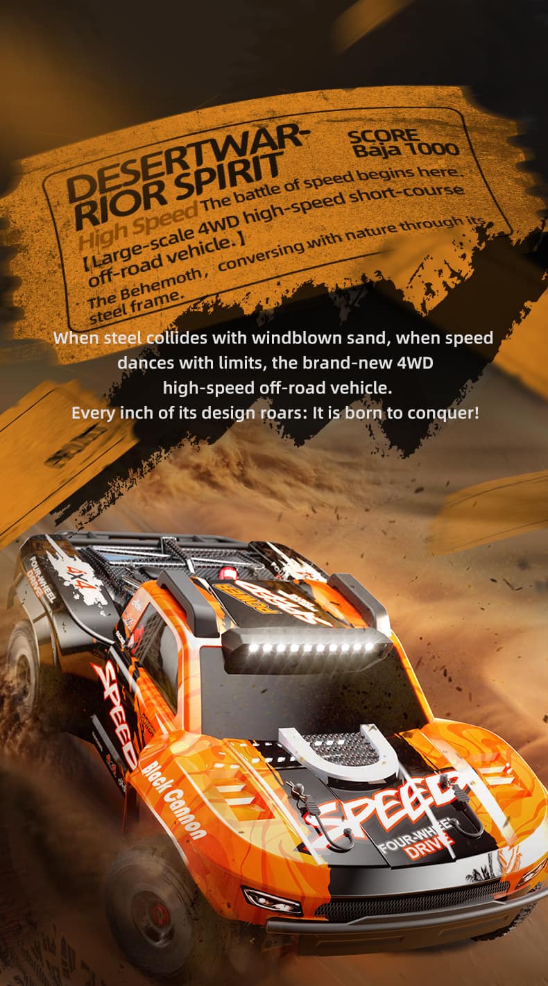 JJRC C8822 / 1/7 Scale 4WD RC Truck High Speed Baja Off Road Car