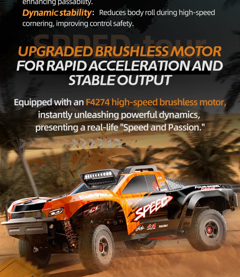 JJRC C8822 / 1/7 Scale 4WD RC Truck High Speed Baja Off Road Car