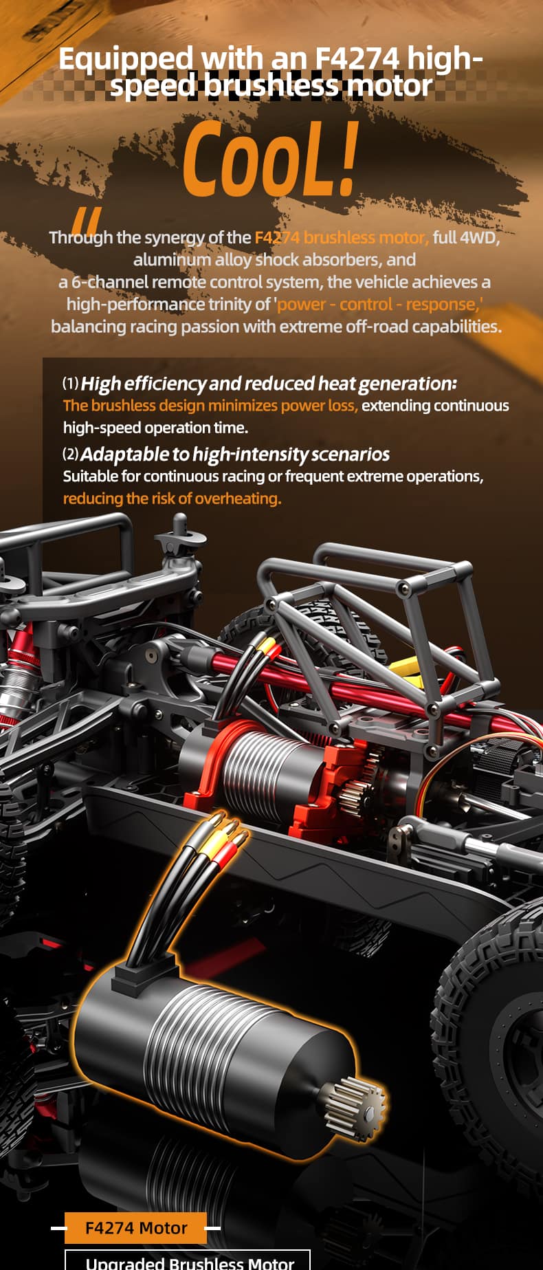 JJRC C8822 / 1/7 Scale 4WD RC Truck High Speed Baja Off Road Car