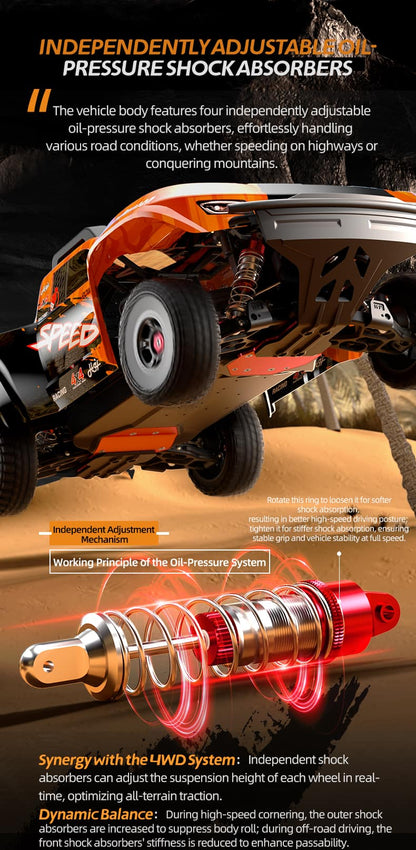 JJRC C8822 / 1/7 Scale 4WD RC Truck High Speed Baja Off Road Car