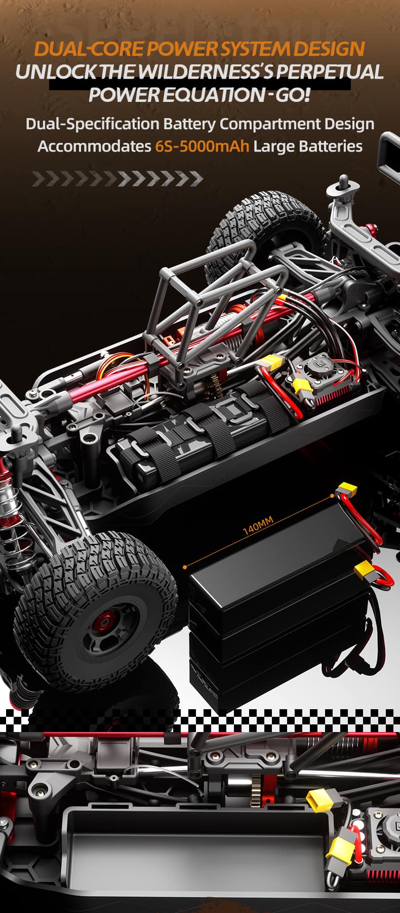 JJRC C8822 / 1/7 Scale 4WD RC Truck High Speed Baja Off Road Car