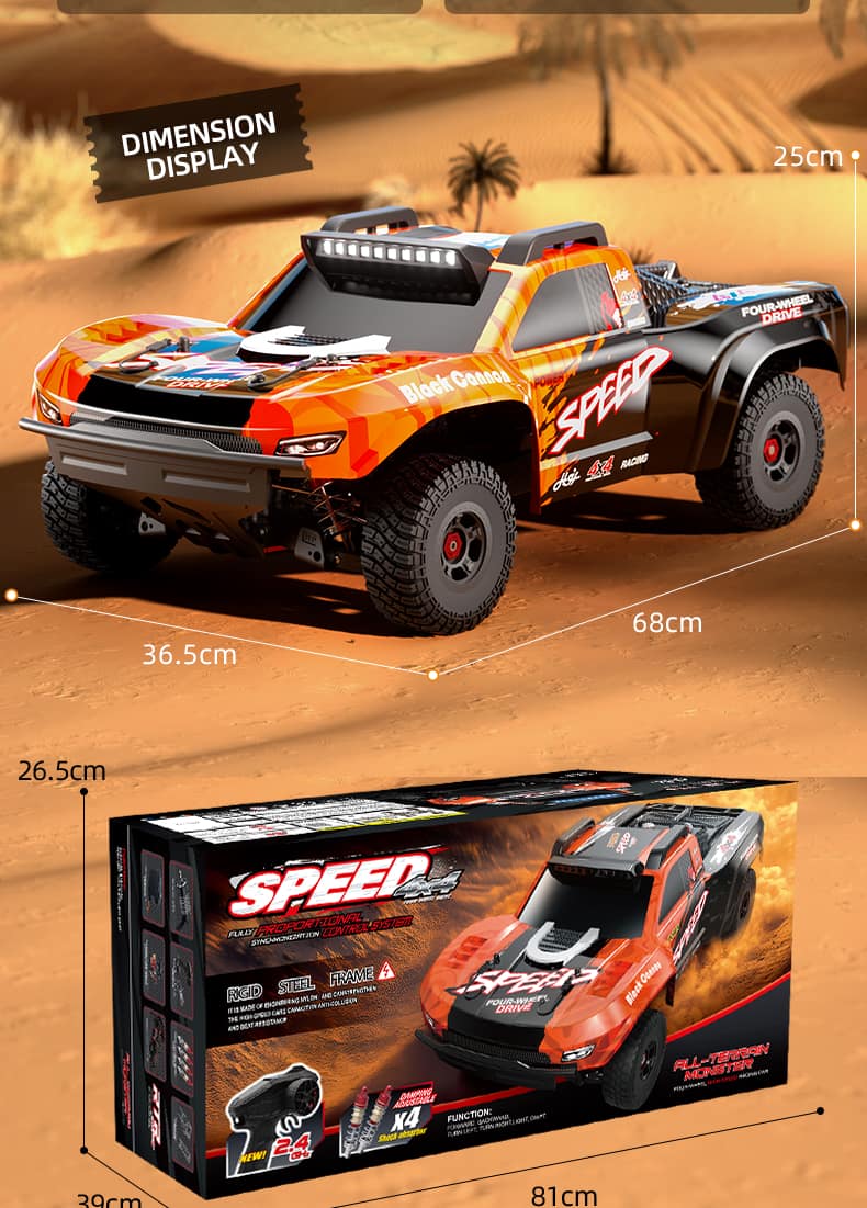 JJRC C8822 / 1/7 Scale 4WD RC Truck High Speed Baja Off Road Car