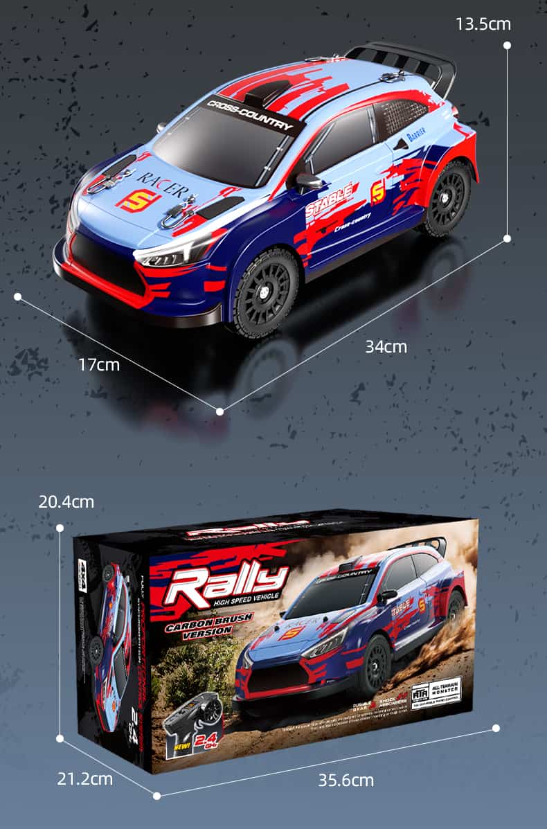 JJRC C8828 / 1/14 Scale 4WD Rally RC Car With Drift Wheels