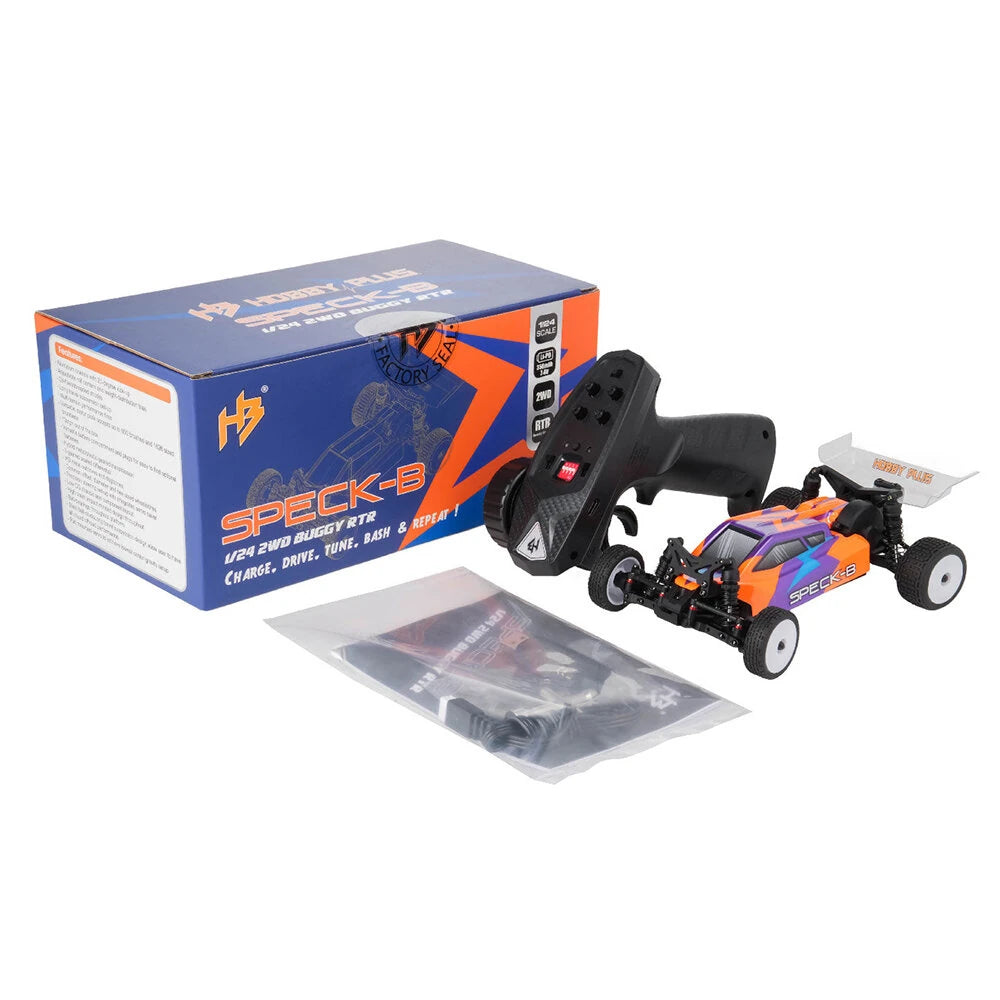 HOBBY PLUS Speck-B 1/24 Scale RTR RC Car — 2S LiPo | Full Metal Chassis | Oil-Filled Shocks | FlySky 2.4GHz | Off-Road Ready