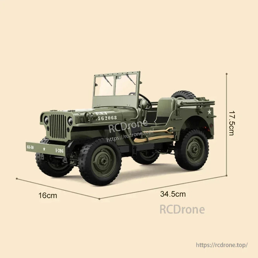 JJRC C8815 1/10 WILLYS JEEP RC Car, JJRC C8815 Willys Jeep RC car with 4WD and LED lights.