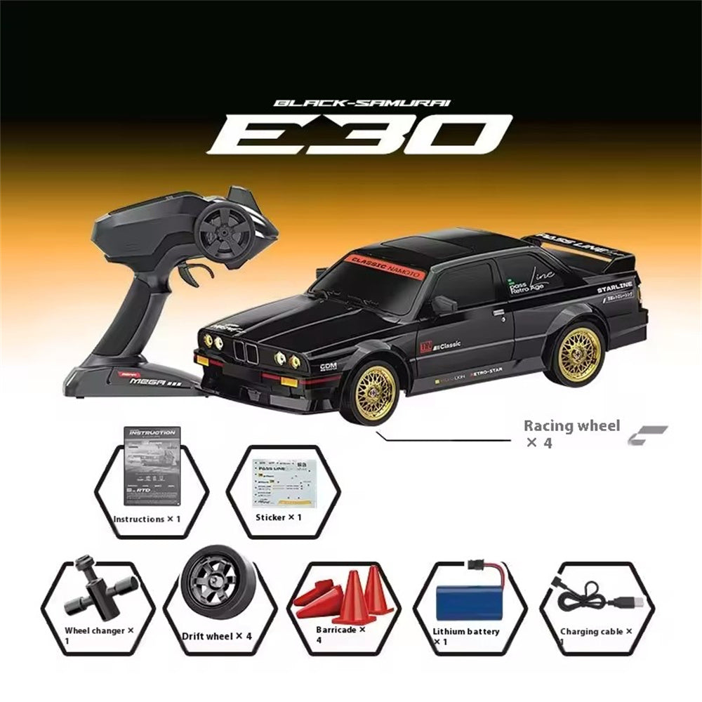 KAMTOM DC162A 1/16 4WD Drift RC Car, 50km/h, ESP Gyro, LED Lights