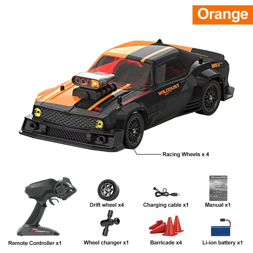 KAMTOM DC163A 1/16 4WD Drift RC Car, 50km/h, ESP Gyro, LED Lights