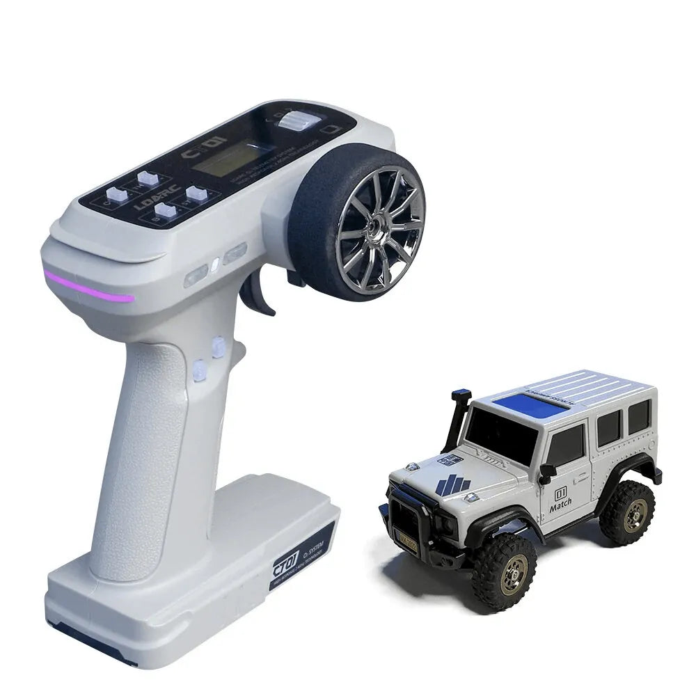 LDARC X43 Mini Rock Crawler - 1/43 Scale Full-Time 4WD RC Car, RTR Desktop Off-Roader - Makerfire