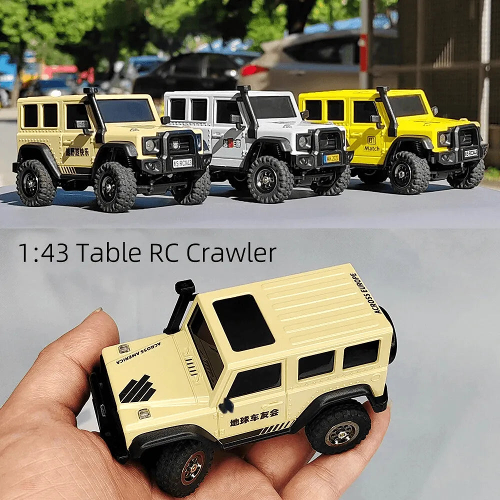 LDARC X43 Mini Rock Crawler - 1/43 Scale Full-Time 4WD RC Car, RTR Desktop Off-Roader - Makerfire