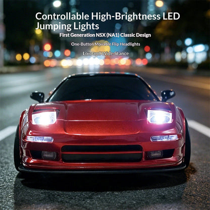 (IN Stock) New LDRC 1803 RTR 1/18 2.4G RWD NSX Drift RC Car with ESP Gyro Flip LED Light Modular Battery