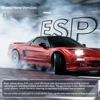 (IN Stock) New LDRC 1803 RTR 1/18 2.4G RWD NSX Drift RC Car with ESP Gyro Flip LED Light Modular Battery