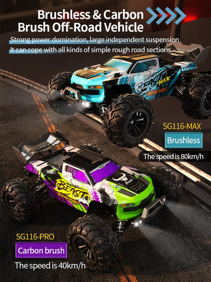 SG116 MAX/ SG116PRO RC Car Brushless 4WD RC Car 80KM/H Professional Car 2.4G High Speed Off-Road Drift Car Remote Control Toys