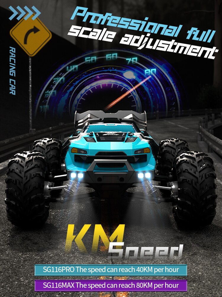SG116 MAX/ SG116PRO RC Car Brushless 4WD RC Car 80KM/H Professional Car 2.4G High Speed Off-Road Drift Car Remote Control Toys