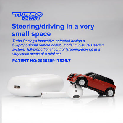 Turbo Racing 1/76 Scale BMW Mini Cooper Licensed Hobby Grade 2WD RTR RC Drift Car