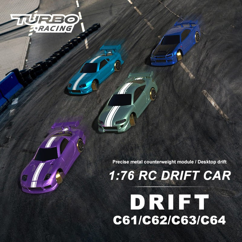Turbo Racing C61/C62/C63/C64 1/76 Full Scale Built-in Gyroscope Mini RC Drift Car